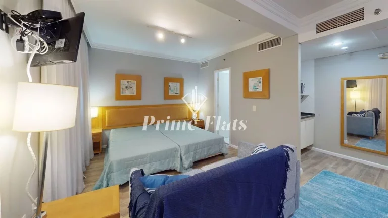 Imagem Flat disponível para locação no Quality Suites Oscar Freire em Pinheiros, com 30m², 1 dormitório e 1 vaga