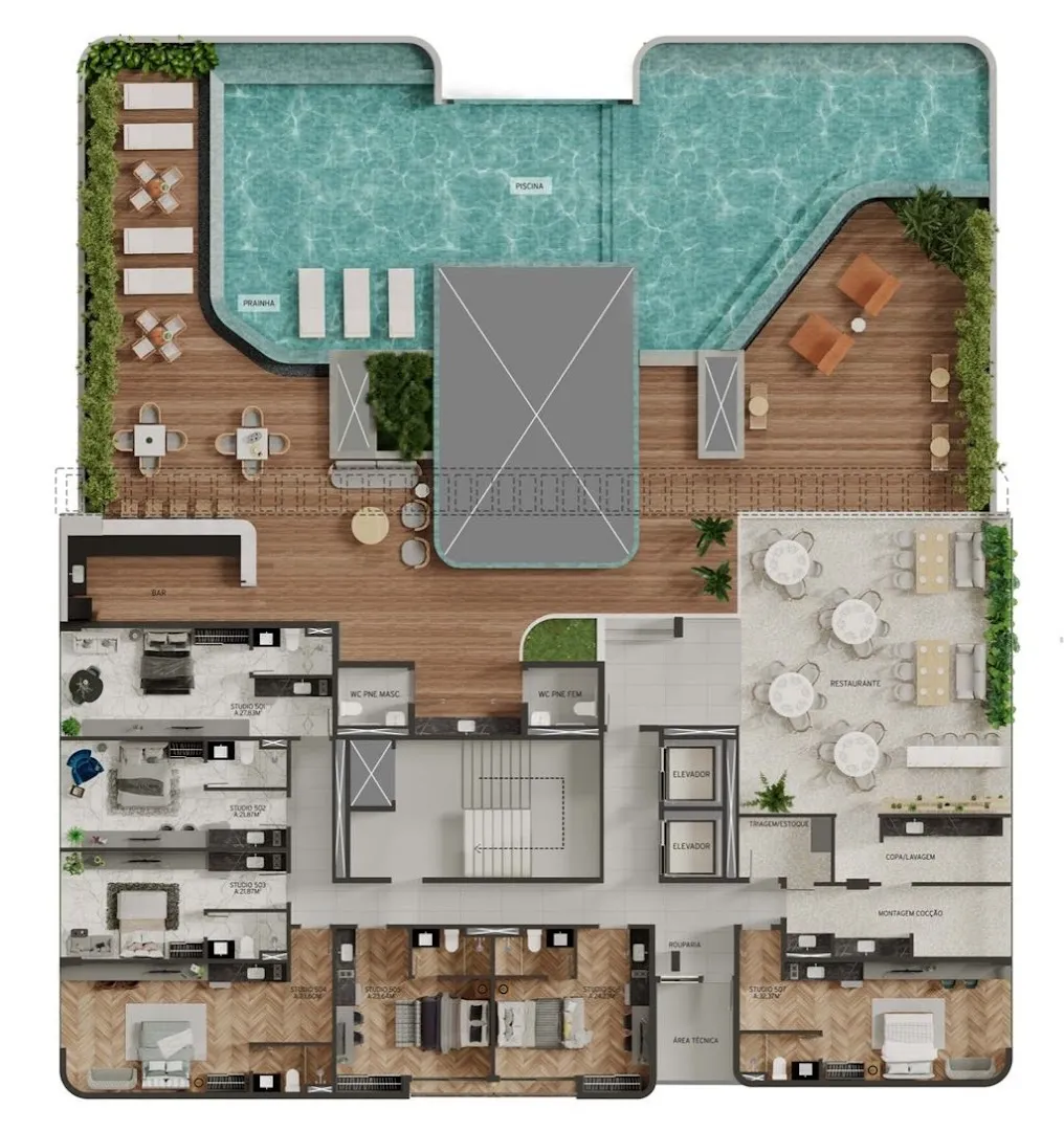 Imagem Flat à venda, 22 m² por R$ 465.000,00 - Intermares - Cabedelo/PB
