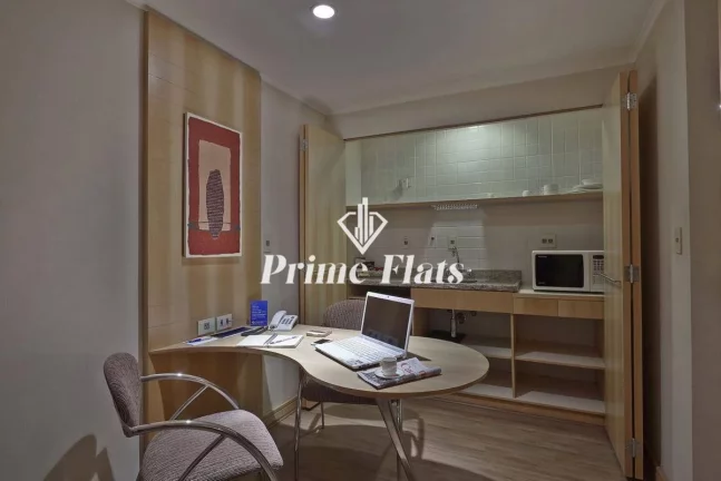 Imagem Flat disponível no Slaviero Essential São Paulo Ibirapuera, com 35m², 1 dormitório e 1 vaga
