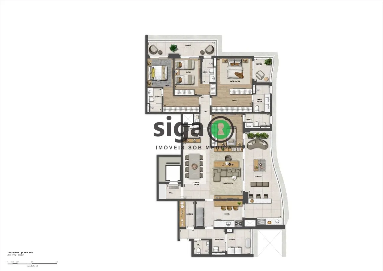 Imagem Apartamento para venda no Jardim das Perdizes 04 suítes, São Paulo - SP