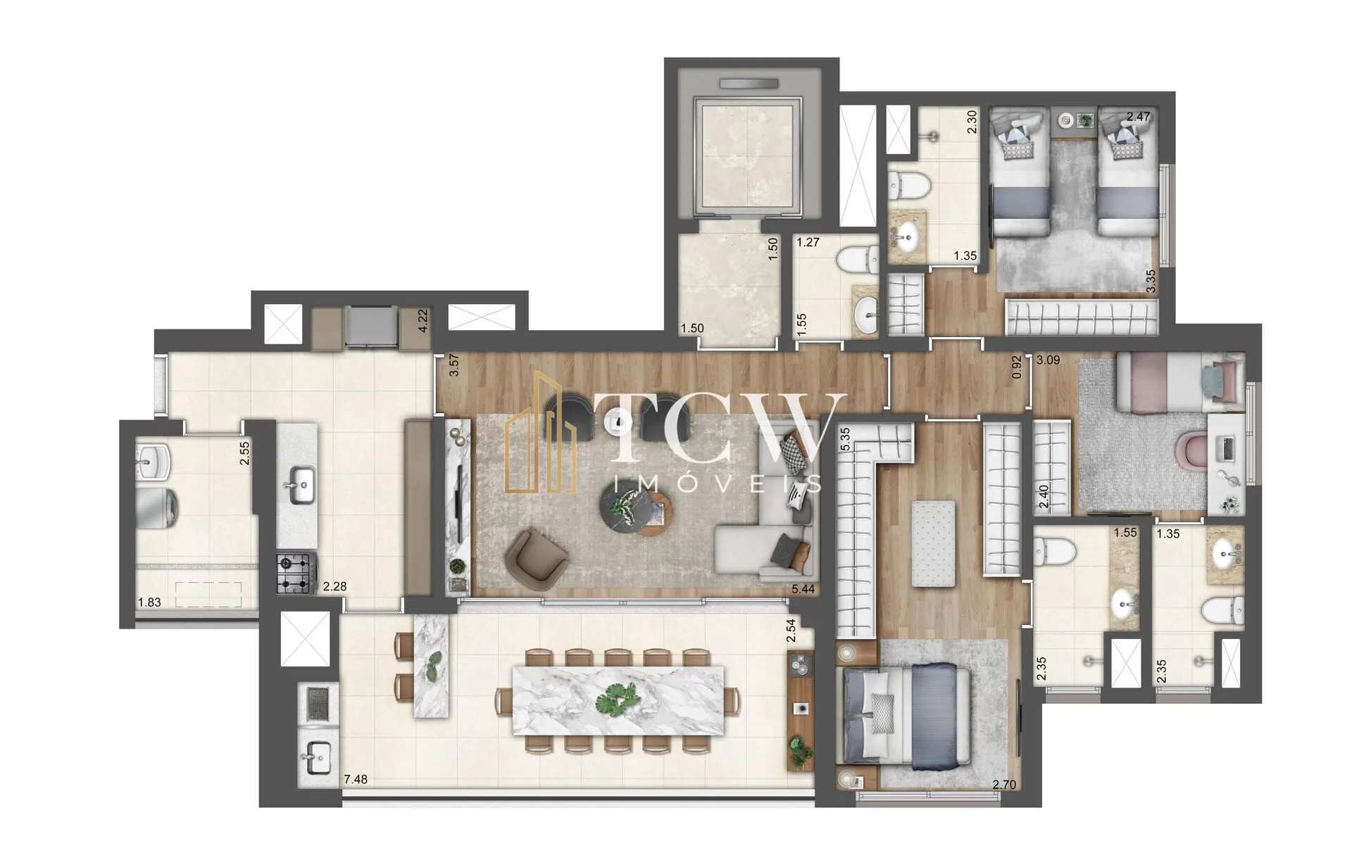 Imagem Apartamento Padrão 144m2 no Chácara Klabin