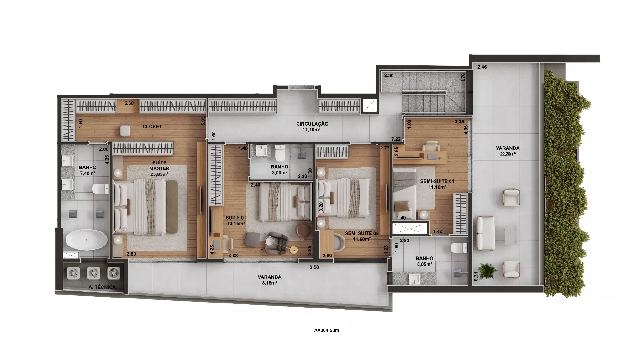 Imagem Apartamento com 3 Quartos à Venda, 108,05 m² em Adrianópolis - Manaus