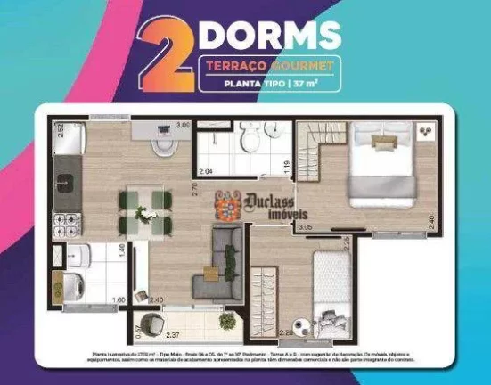 Imagem Apartamento com 2 dormitórios à venda, 37 m² por R$ 252.600,00 - Paraíso do Morumbi - São Paulo/SP