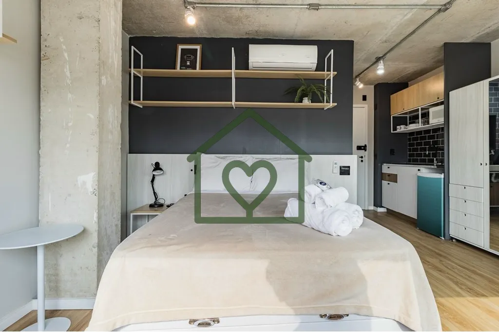 Imagem Apartamento Stúdio , Andar Alto com vista e sol, mobiliado lindamente decorado e equipado, pronto p...