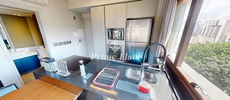 Imagem Flat disponível para locação no Cyrela by Pininfarina no Itaim Bibi, com 98m², 1 dormitório e 1 vaga