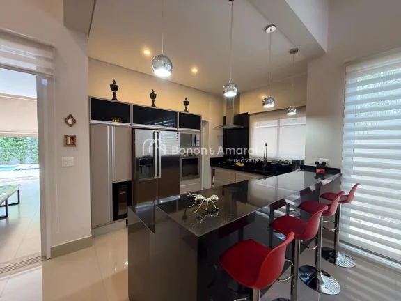 Imagem Casa à venda no Condomínio Athenas, em Paulínia, com design moderno, o imóvel apresenta um conce...