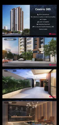 Imagem Apartamento com 3 Quartos à Venda, 87 m² em Vila Bastos - Santo André