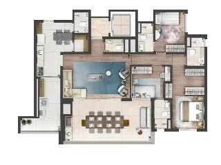 Imagem Greenwich Cyrela By Yoo, apartamento na Chácara Santo Antonio São Paulo, Condomínio Eastside e Westside
