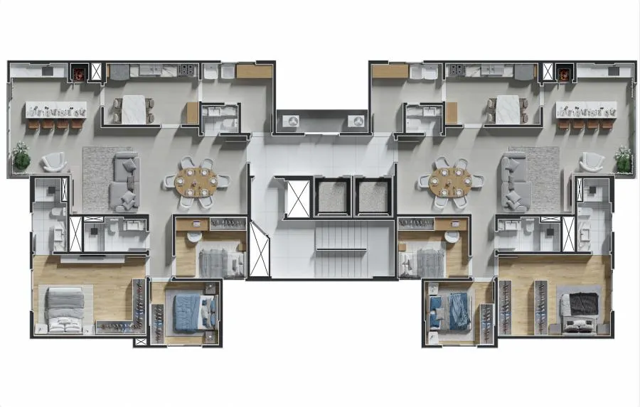 Imagem Novo lançamento de apartamento em Cascavel: 193m² no Centro com portaria 24h, academia e elevador. Confira!