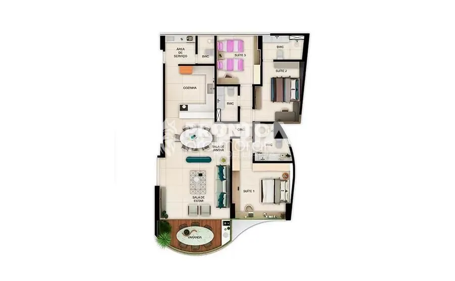 Imagem Apartamento de 3 quartos, 141m² no bairro Casa Amarela, em Recife