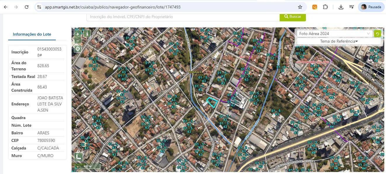 Imagem Terreno Bairro Araés