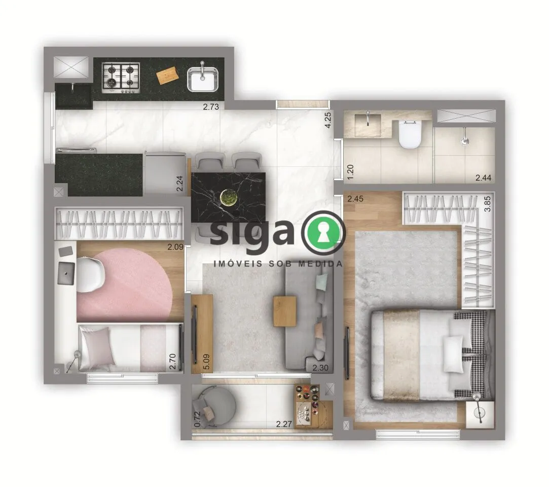 Imagem APARTAMENTO NOVO COM 2 QUARTOS, AO LADO METRÔ SANTOS - IMIGRANTES