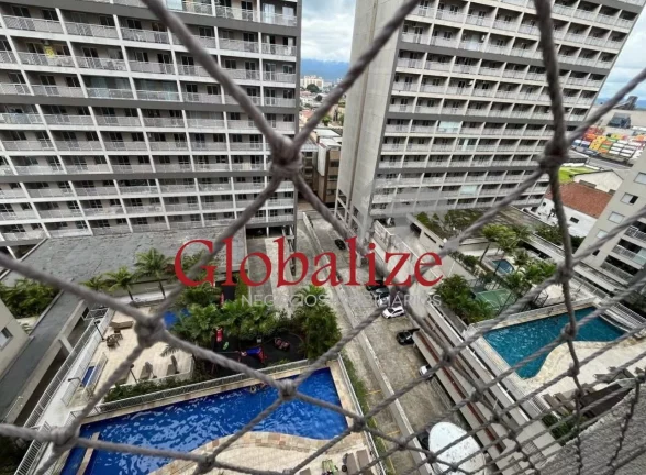 Imagem Apartamento à venda com 50m², 1 quarto, varanda, planejados, piscina, churrasqueira por R$ 380.000,00 na Vila Mathias em Santos