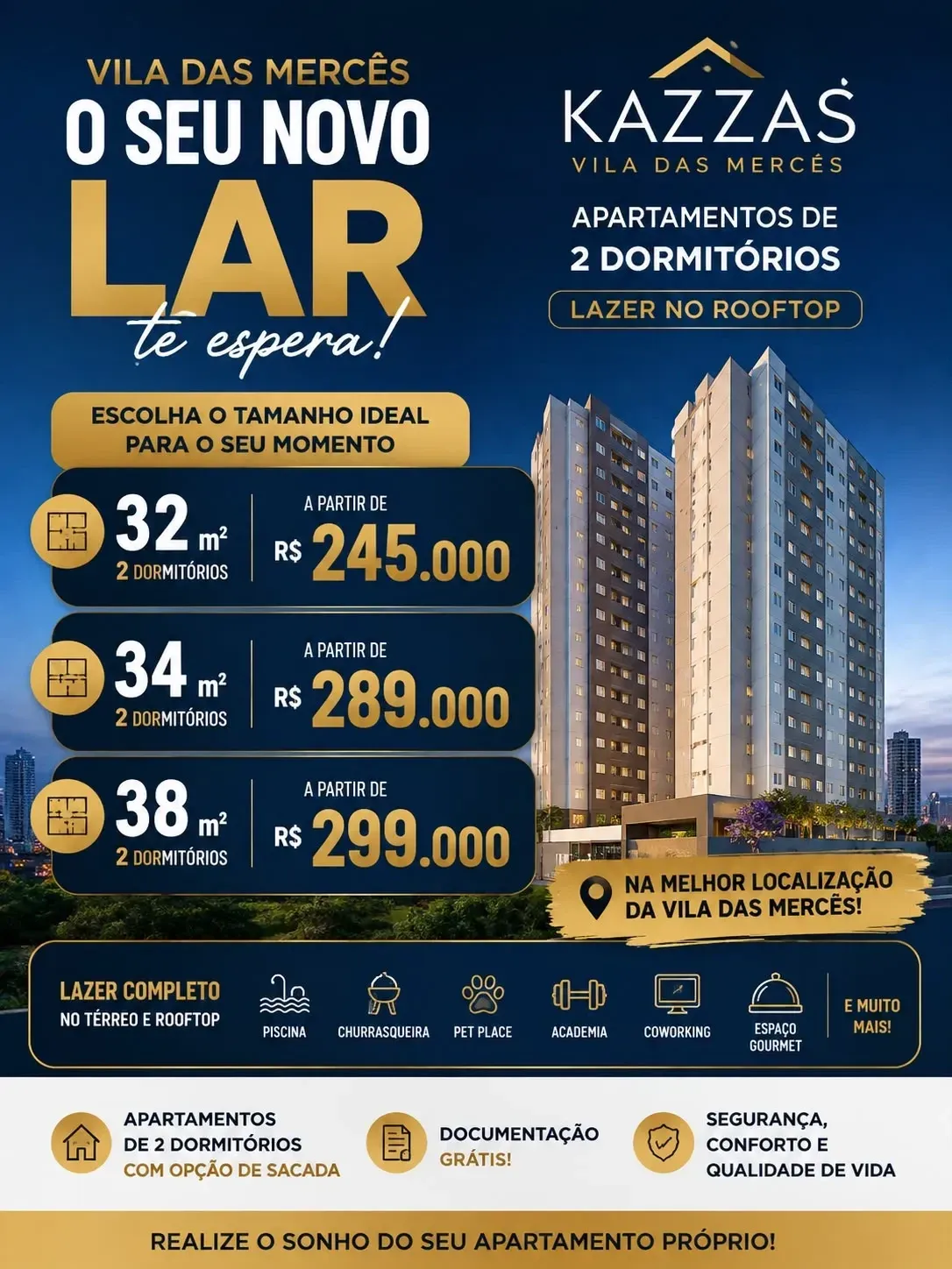 Imagem Apartamento com 2 Quartos à Venda, 38 m² em Vila das Mercês - São Paulo