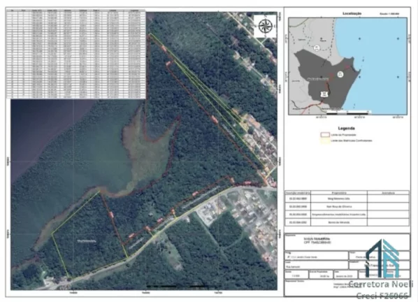 Foto do imóvel Área/terreno com 242,600 mil m², Ideal para residência ou galpões, em São Francisco do Sul SC