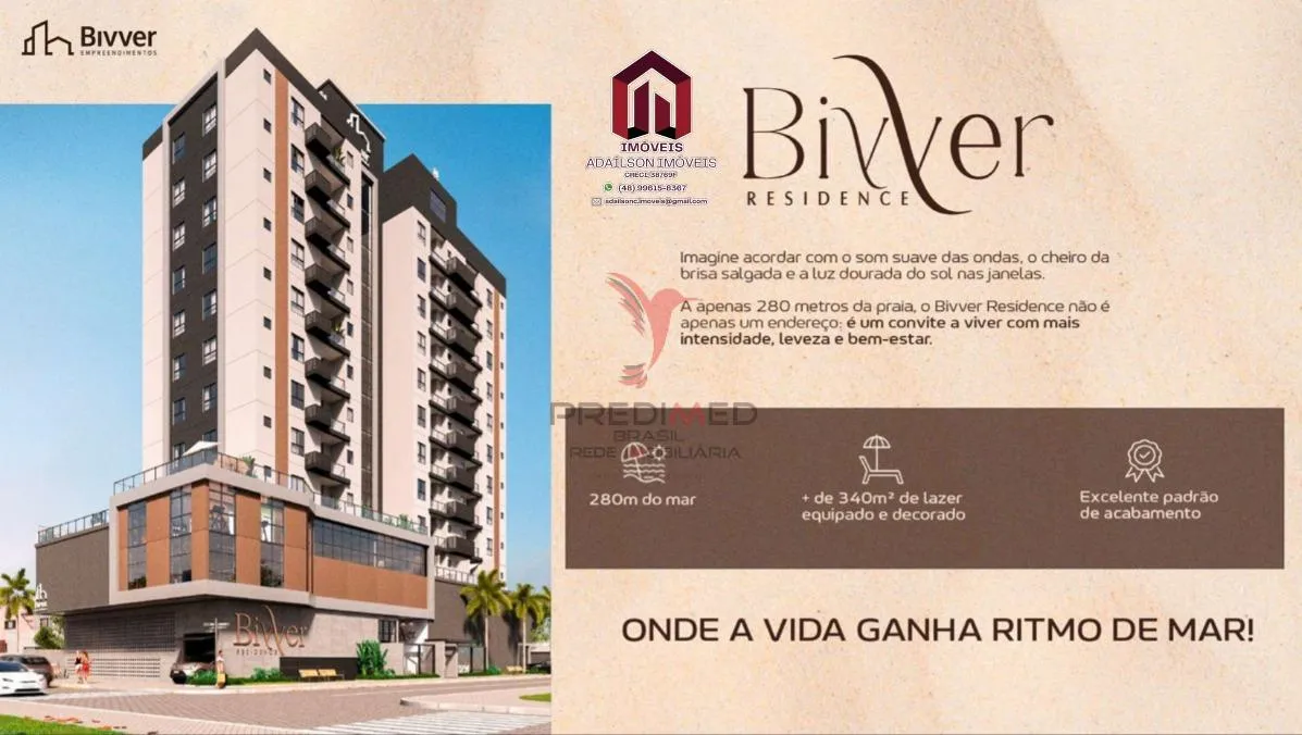 Foto do imóvel Apartamentos 1 Quarto , 33m2 e 2 Dorm 58m2 no Bivver Residence Em Piçarras SC BRASIL em Itacolomi, Balneário Piçarras - SC