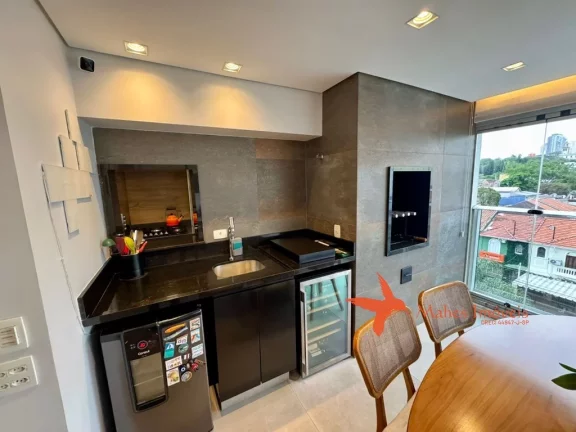 Imagem Aluguel de Apartamento semimobiliado em Pinheiros, São Paulo-SP: 2 Suítes, 1 Sala, 3 Banheiros, 2 Vagas de Garagem, 90m².