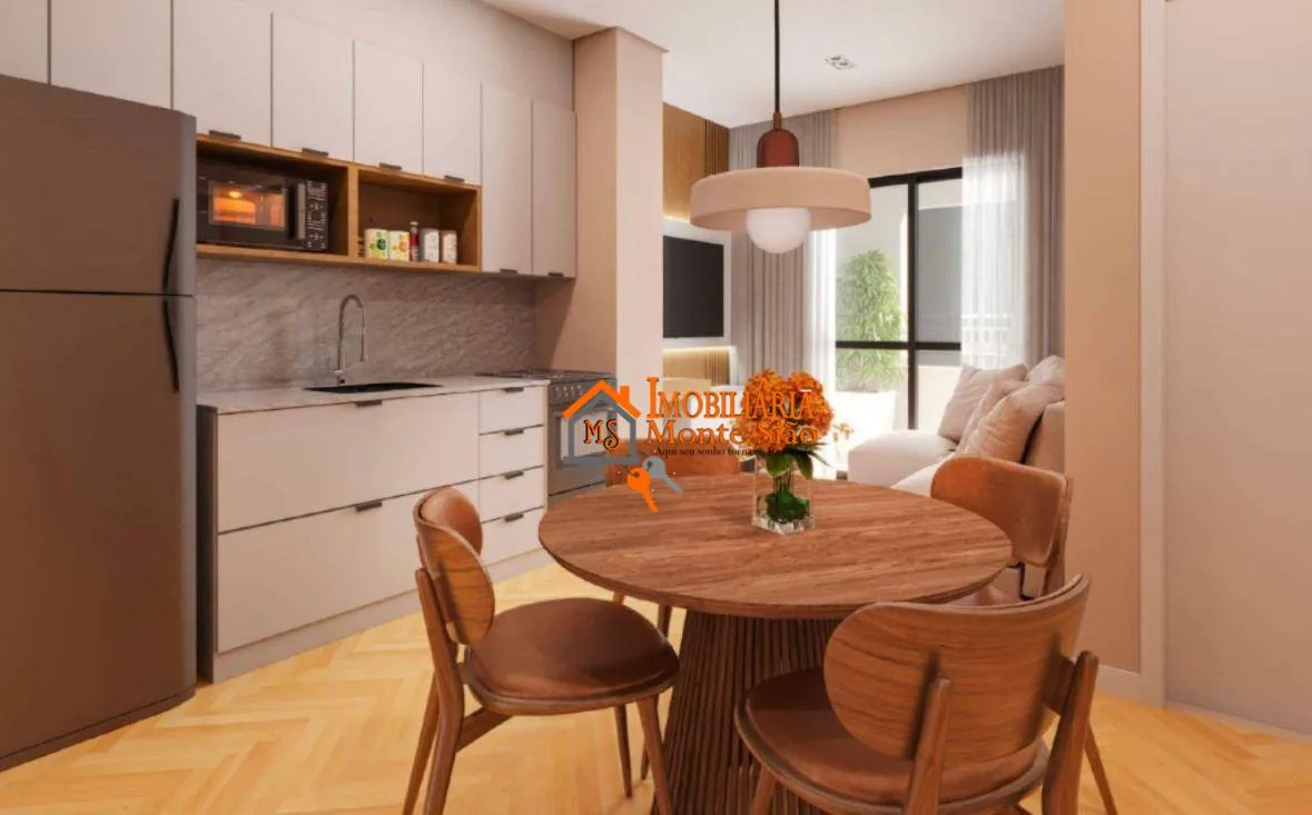 Imagem Apartamento com 1 dormitório à venda, 33 m² por R$ 270.804,36 - Picanco - Guarulhos/SP