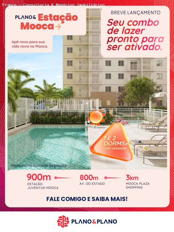 Imagem Apartamento para Venda em São Paulo, Mooca, 1 dormitório, 1 banheiro
