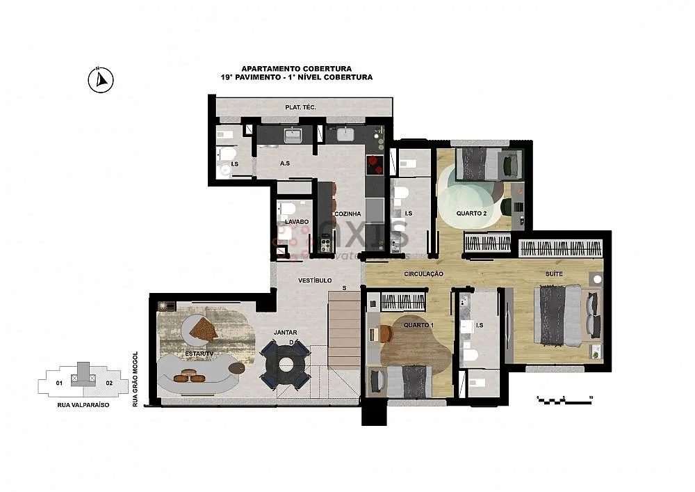 Imagem Apartamento 3 quartos no Sion - Lazer completo