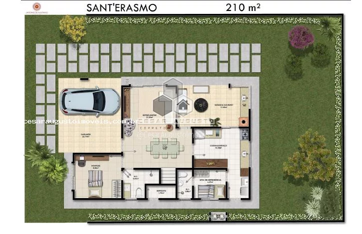 Imagem Jardins de Murano - Casas duplex em Alto Padrão no Eus?(C)bio