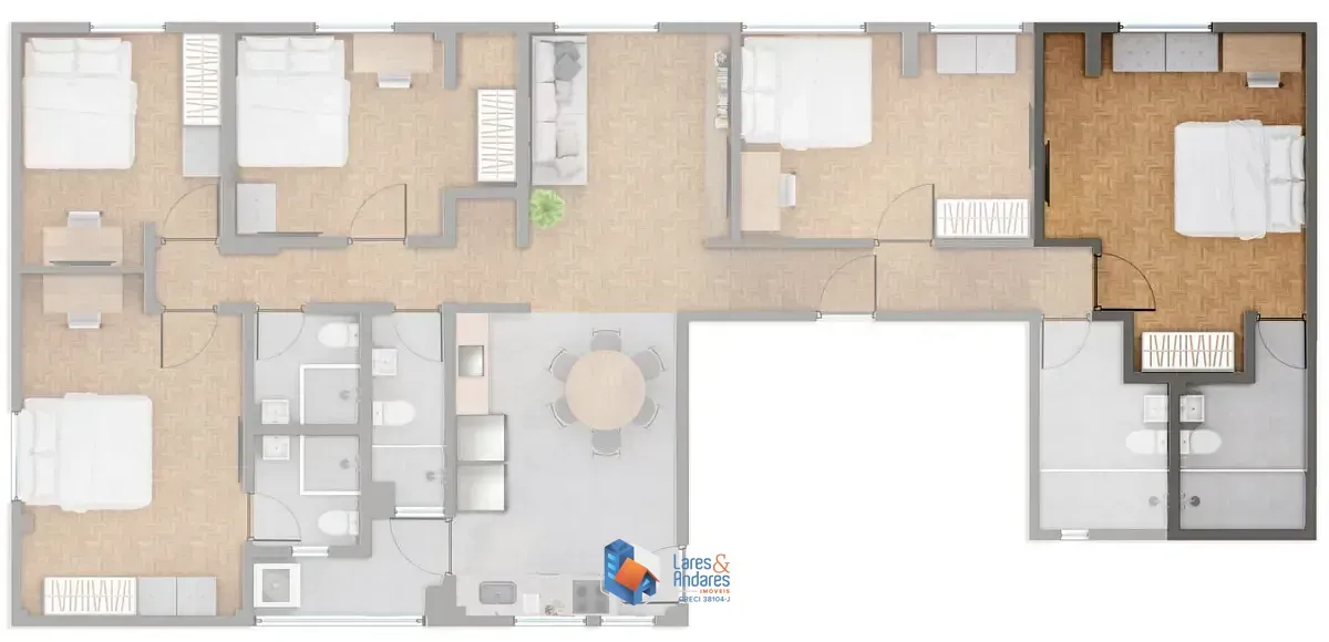 Imagem Apartamento para venda em Jardim Paulista com 5 quartos, sendo 2 suítes, 158m²