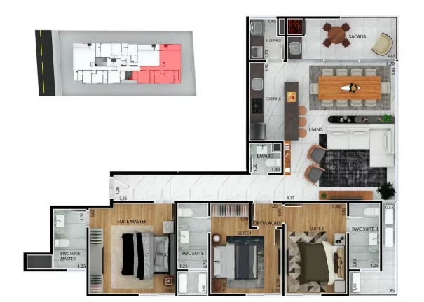 Imagem UNIDADE PROMOCIONAL!! APARTAMENTO COM 3 SUÍTES NO AMÉRICA