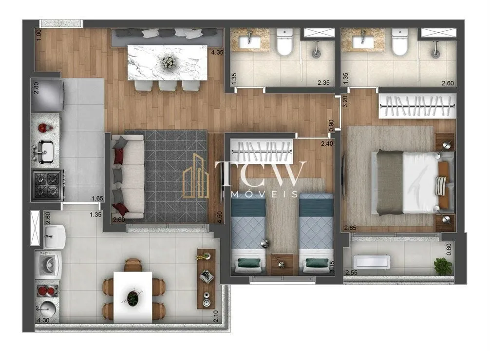 Imagem Apartamento à venda no bairro Brooklin - São Paulo/SP, Zona Sul