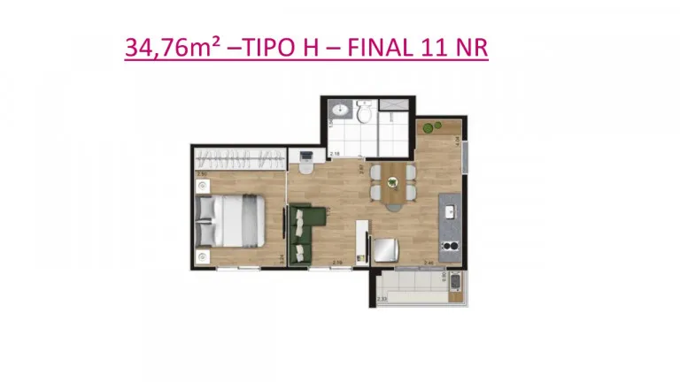 Imagem Studio com 2 Quartos à Venda, 43 m² em Belenzinho - São Paulo