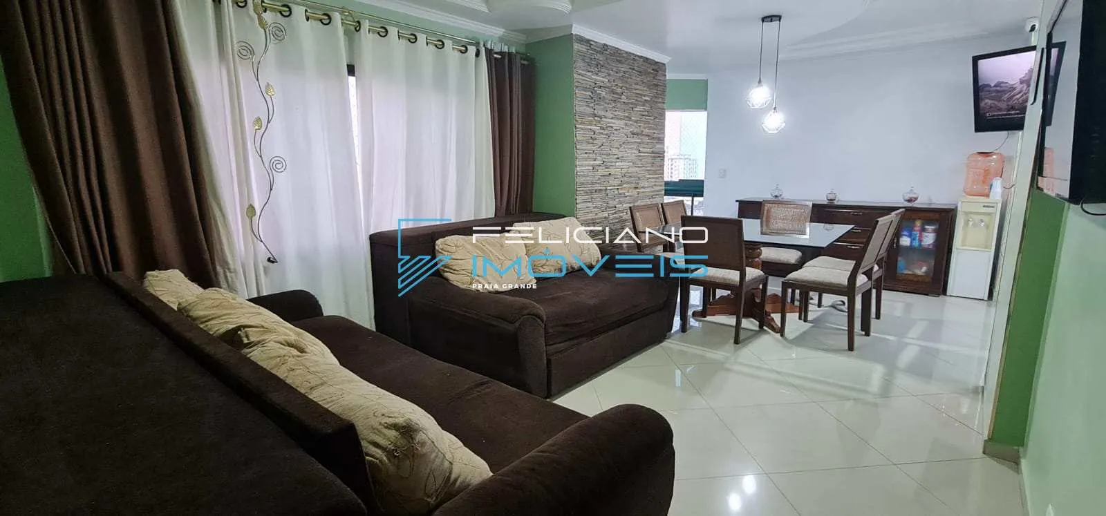 Imagem Apartamento com 3 dorms, Ocian, Praia Grande - R$ 700 mil, Cod: 1574
