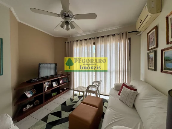 Imagem Apartamento de 2 quartos na Prainha, Caraguatatuba-SP 1 suíte, 2 salas, 2 banheiros, 1 vaga de garagem e vista para o mar