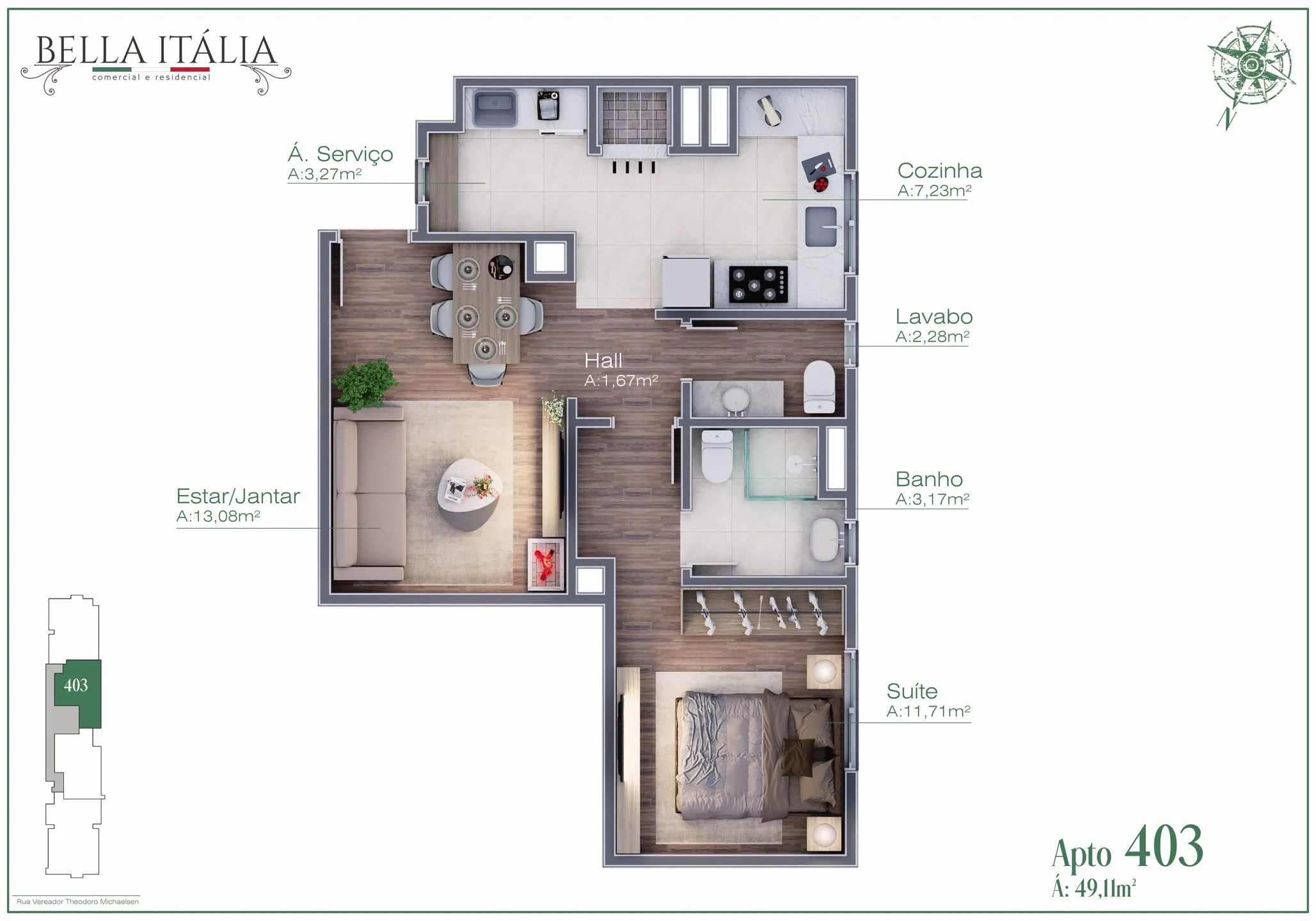 Imagem Apartamento à venda em Gramado, Moura, com 2 quartos, 55.05m2