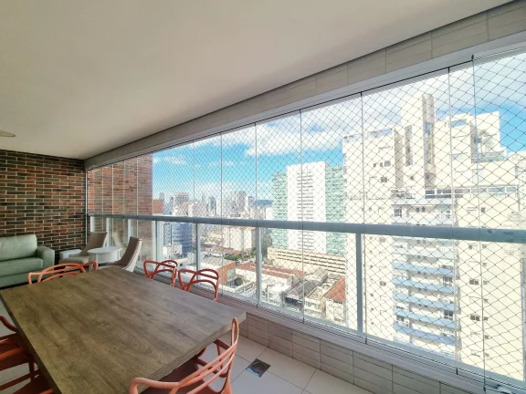 Imagem Apartamento em andar alto com 3 suítes e vista livre a venda no boqueirão em Santos