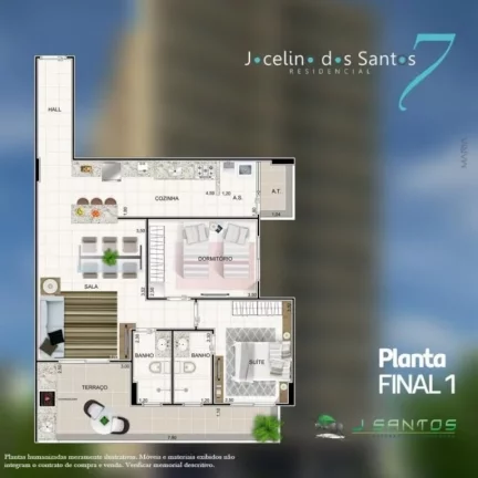 Imagem EXCELENTE OPORTUNIDADE APARTAMENTO 2 DORMITÓRIOS COM 1 VAGA!!!