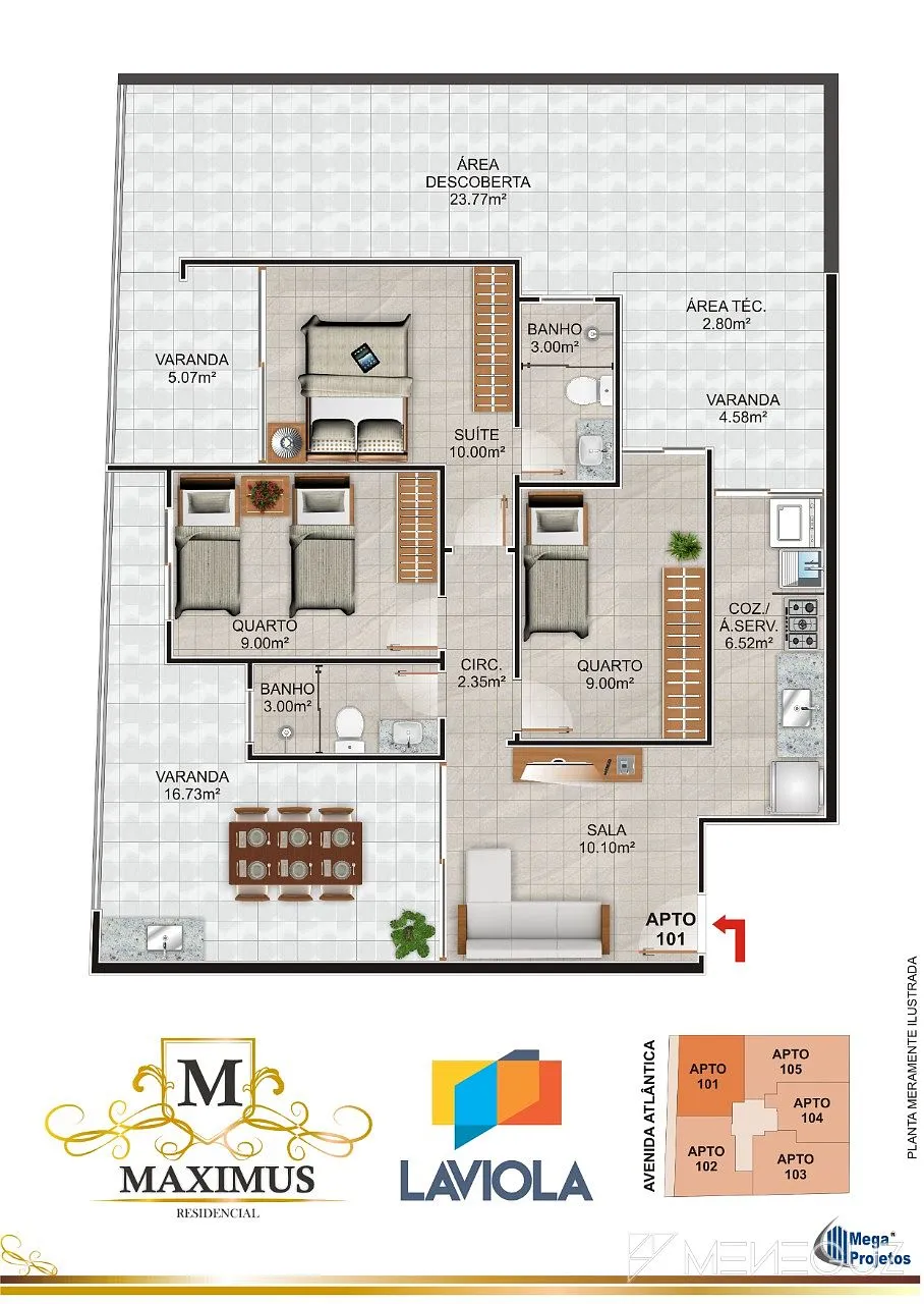 Imagem Maximus - Empreendimento com apartamentos a venda na Praia do Morro com Lazer completo