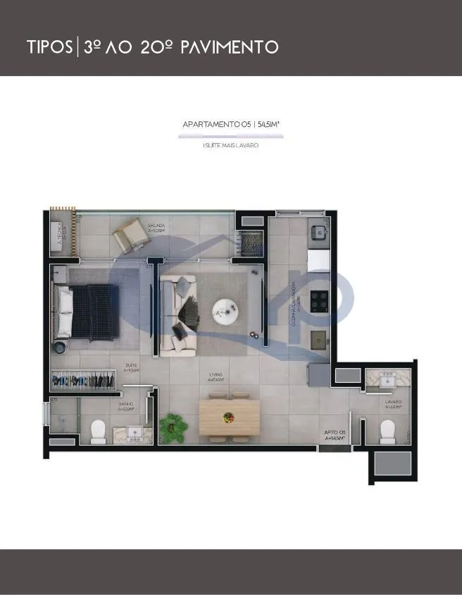 Imagem Apartamento á venda com 1 dormitório no centro de Torres/RS