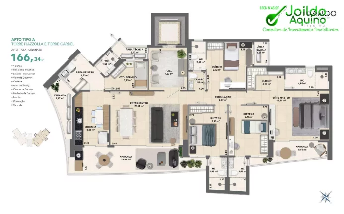 Imagem Apartamento 3 e 4 suítes, lazer, no bairro de Fátima em melhor local.