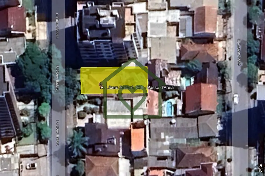 Imagem Terreno de 306,35 m², medindo 11,00 x 28,00, localizado na Rua Líbero Badaró, no Passo D'Areia (2...