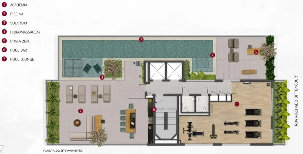 Imagem Com um conceito contemporâneo, o projeto arquitetônico do Walk Bittencourt combina design e requin...