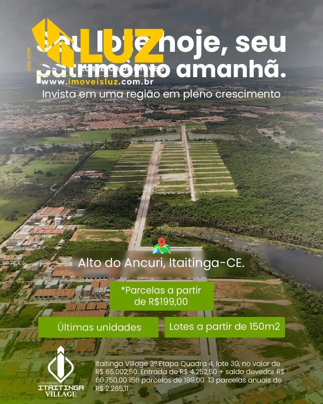 Foto do imóvel ITAITINGA VILLAGE - LOTES PRÓXIMO A MESSEJANA