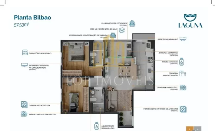 Imagem Lançamento 2 quartos com suíte na Zona Norte de São José dos Campos