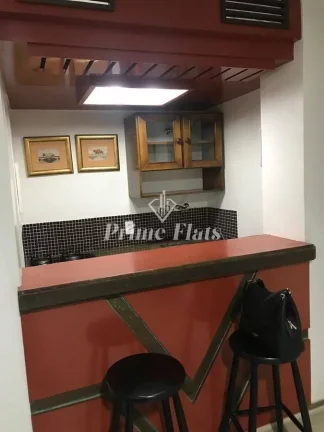 Imagem Flat disponível para locação no L'Hermitage Flat, com 58m², 1 dormitório e 1 vaga