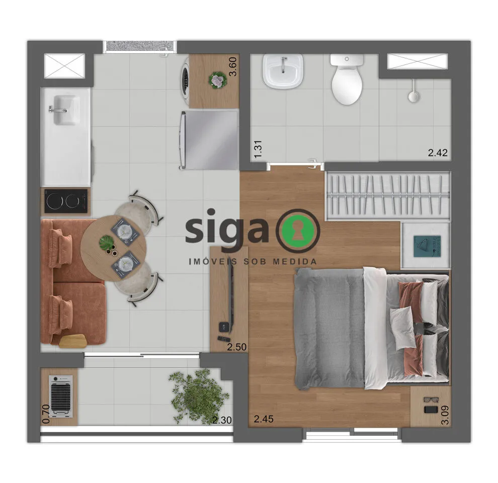 Imagem Apartamento 25m² 1 dormitório perto de tudo na Vila Olímpia