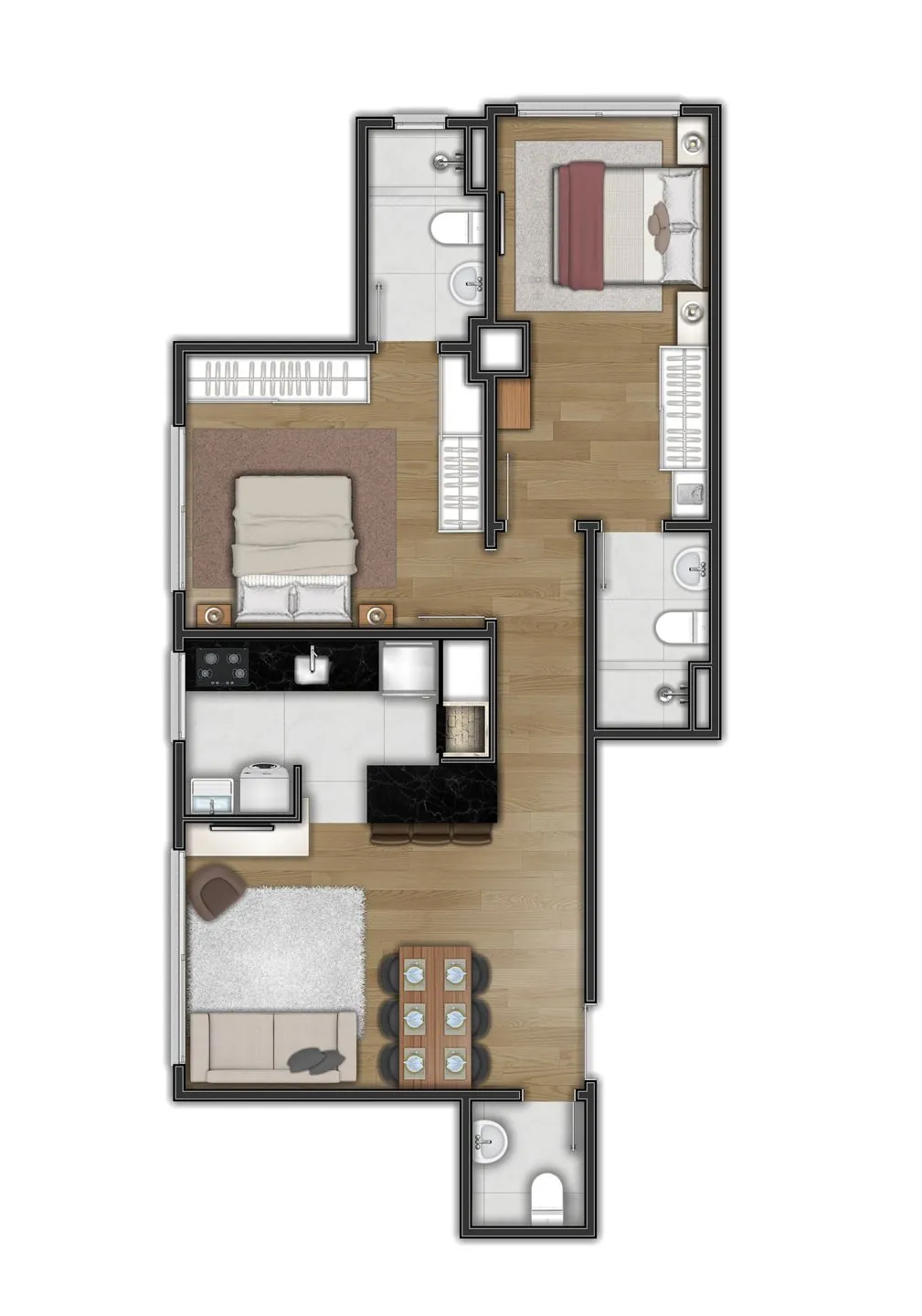 Imagem Apartamento à venda em Canela, Centro , com 2 quartos, 80.87m2