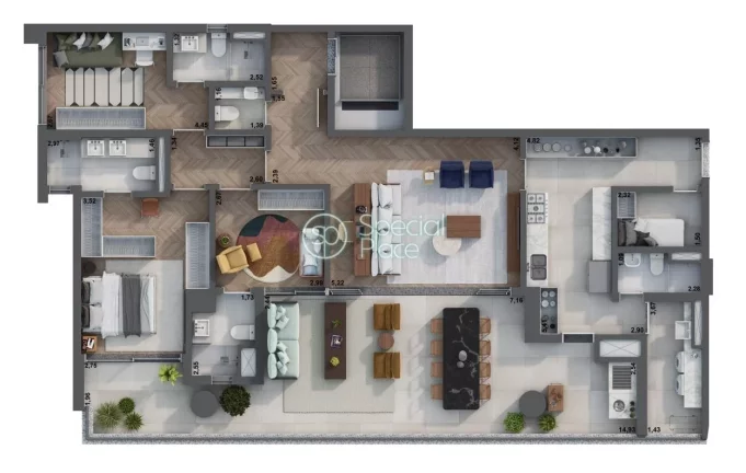 Imagem Arquitetura contemporânea nas alturas. De tirar o fôlego. São 36 andares e a melhor vista da cida...
