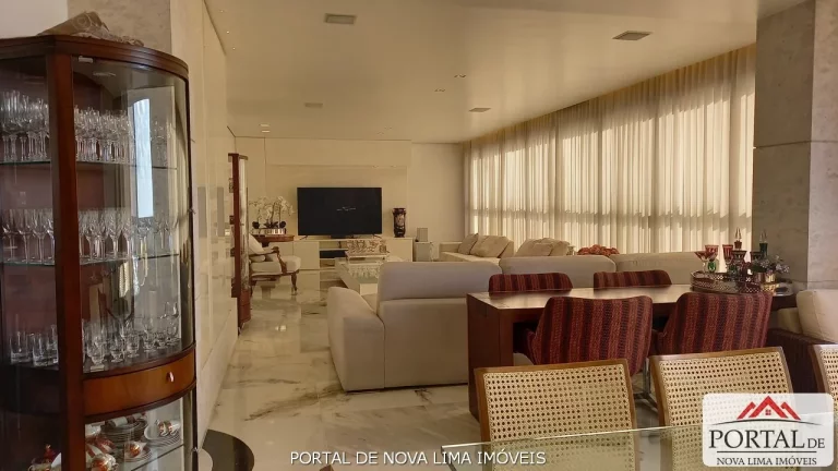 Imagem Apartamento a venda no Belvedere, um apartamento de 4 quartos a venda, 240 m² e 5 vagas livres, acabamento impecável