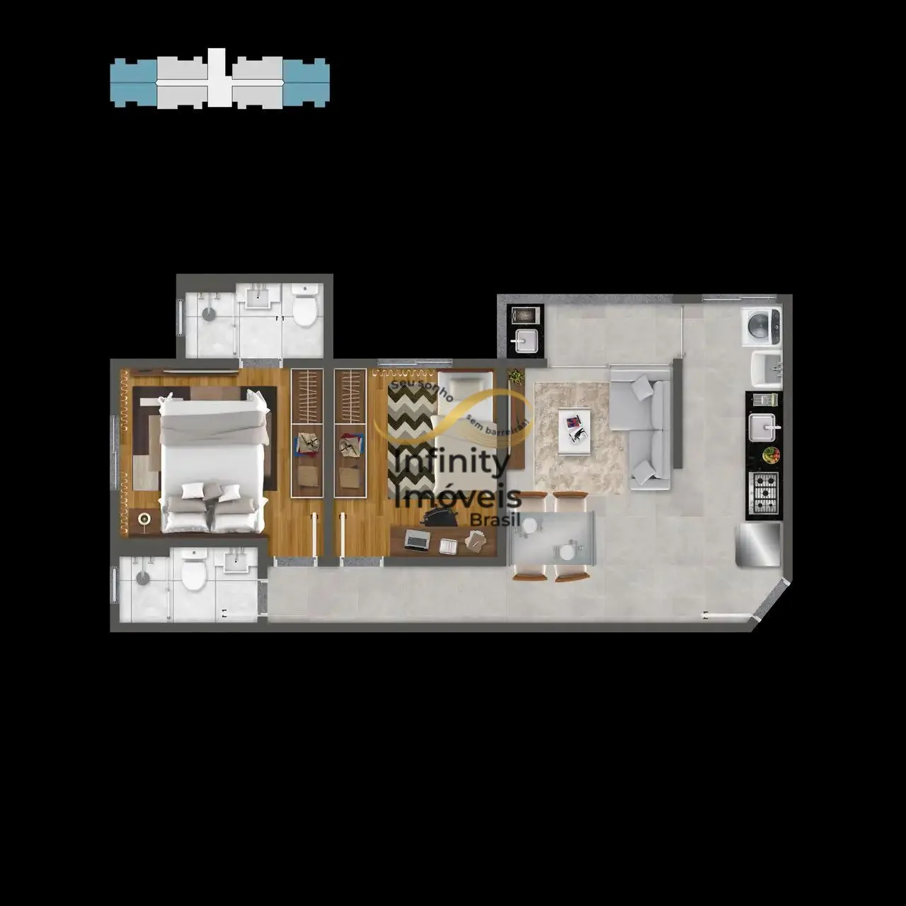 Imagem Station Tower Residence - Apartamento à venda no bairro Fernão Dias - Belo Horizonte/MG