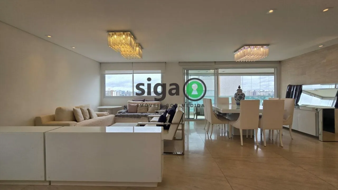 Imagem Brooklin - 198 m² - Andar Alto - 3 Suítes - Varanda Gourmet - Quadra de Tênis
