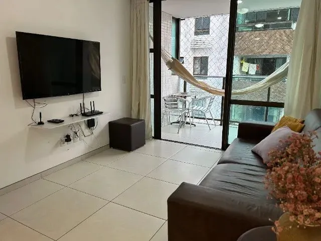 Imagem Apartamento mobiliado com 2 quartos, lazer panorâmico e excelente localização no Cabo Branco, a poucos metros da praia.