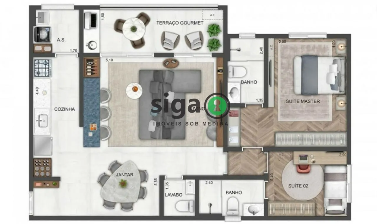 Imagem Apartamento para venda no Butantã 03 dormitórios, São Paulo - SP